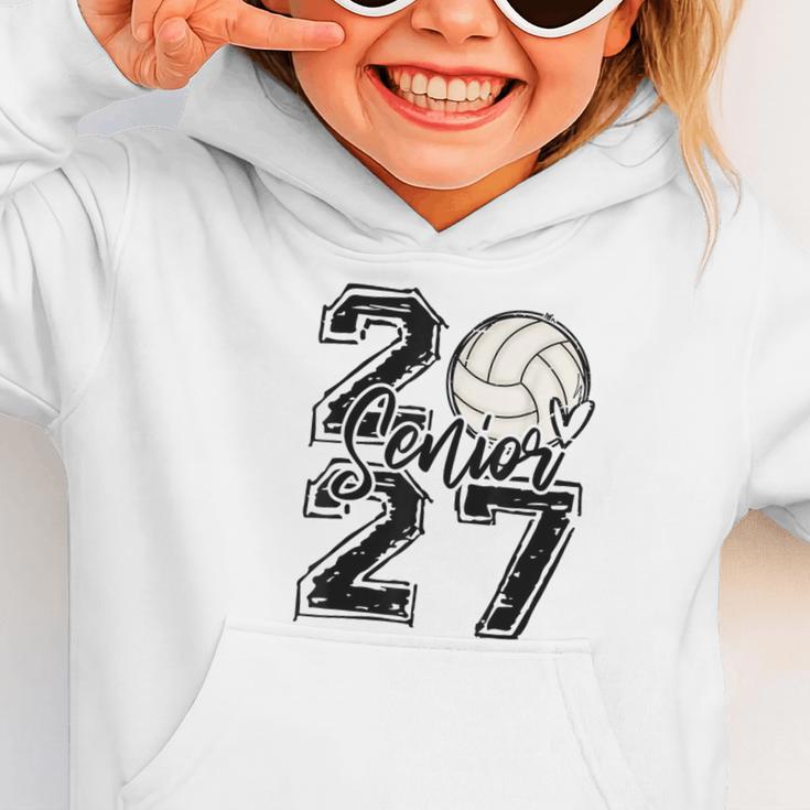 Class Of 2027 Volleyball Senior 2027 Back To School Graphic Toddler Hoodie
