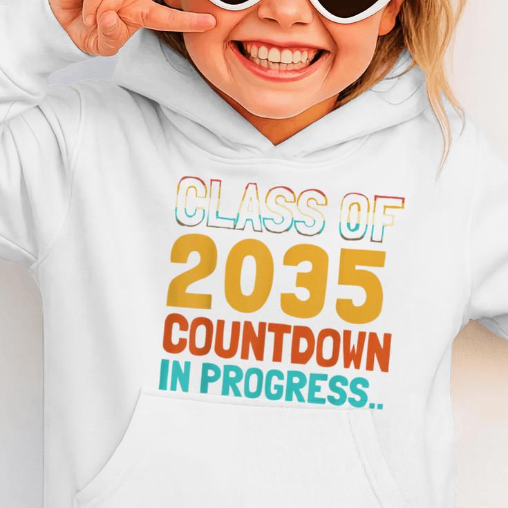 Class Of 2035 Countdown In Progress Fun Back To School Retro Graphic Toddler Hoodie