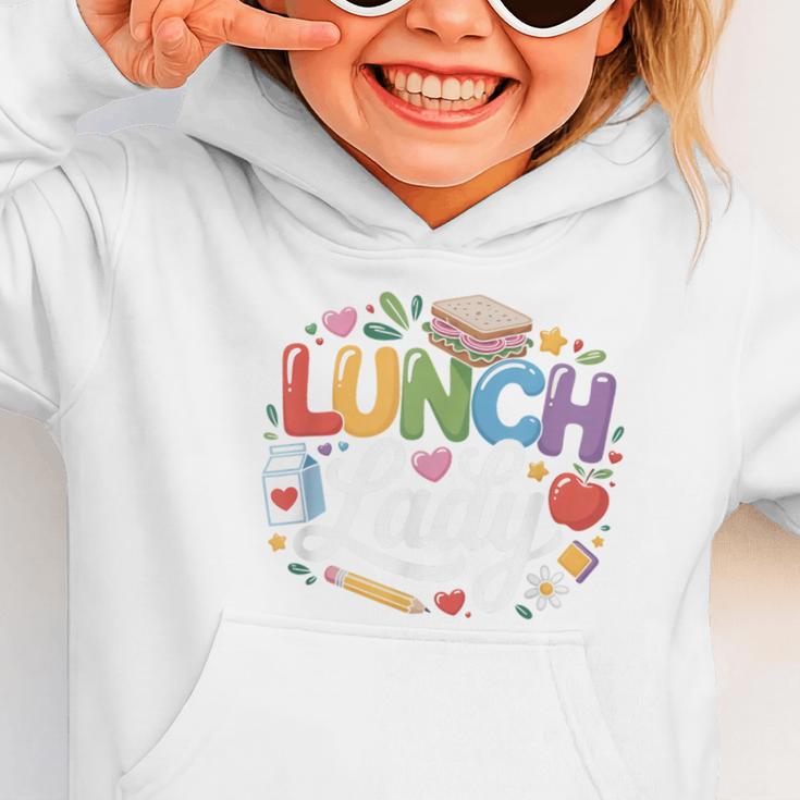 Colorful Lunch Lady Appreciation Retro Back To School Graphic Toddler Hoodie Colorful Lunch Lady Appreciation Retro Back To School Graphic Toddler Hoodie