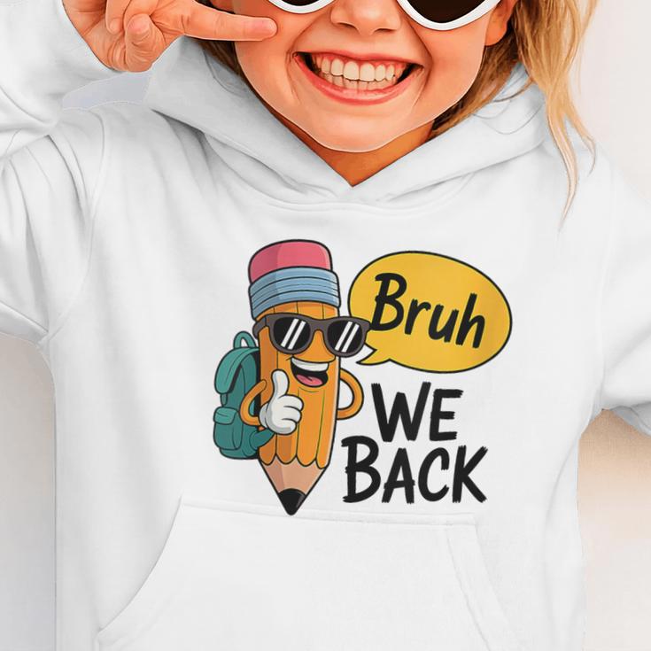 Cool Cartoon Pencil Saying Bruh Back To School Graphic Toddler Hoodie Cool Cartoon Pencil Saying Bruh Back To School Graphic Toddler Hoodie