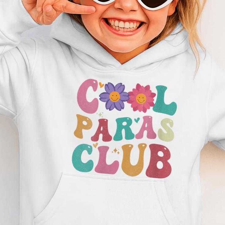 Cool Paras Club Paraprofessional Groovy Back To School Graphic Toddler Hoodie Cool Paras Club Paraprofessional Groovy Back To School Graphic Toddler Hoodie