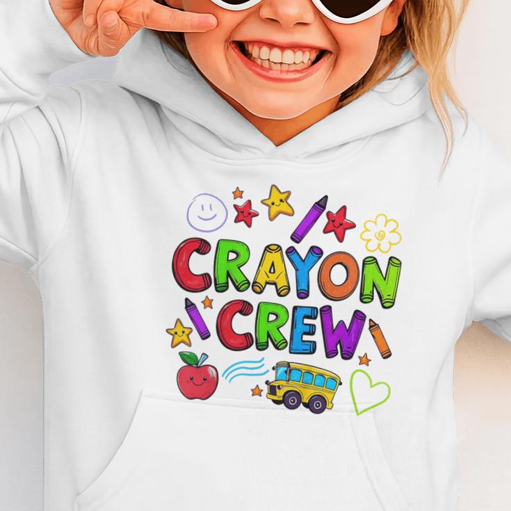 Crayon Crew Cute Back To School Graphic Toddler Hoodie Crayon Crew Cute Back To School Graphic Toddler Hoodie