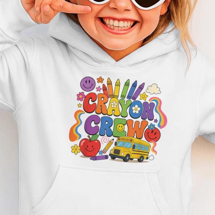 Crayon Crew Cute Back To School Vibes Student Graphic Toddler Hoodie Crayon Crew Cute Back To School Vibes Student Graphic Toddler Hoodie