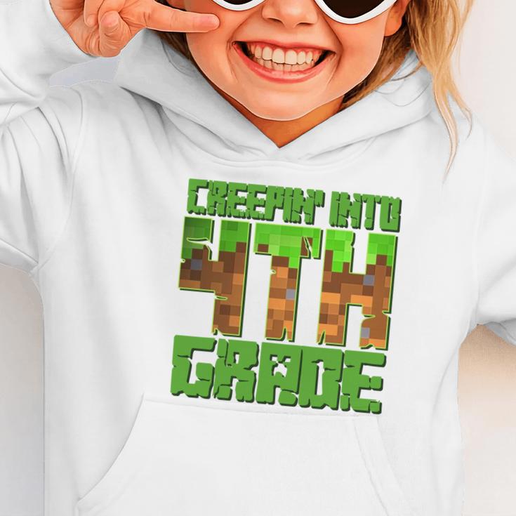 Creepin’ Into 4th Grade Kids Boy Gamer Pixel Back To School Performance Graphic Toddler Hoodie