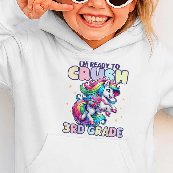 Crush 3rd Grade Girls Back To School Unicorn First Day Cute Graphic Toddler Hoodie Crush 3rd Grade Girls Back To School Unicorn First Day Cute Graphic Toddler Hoodie