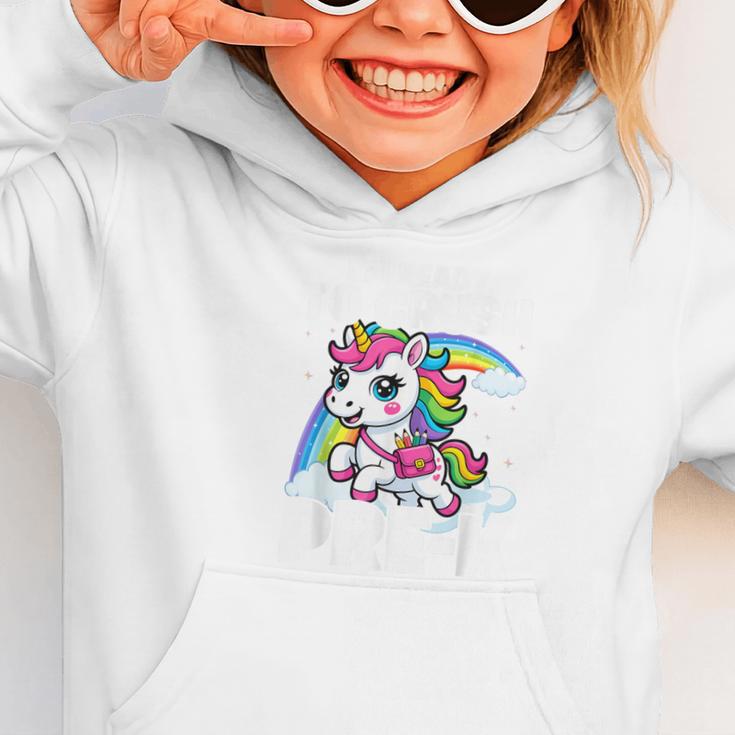 Crush Pre-K Girls Back To School Unicorn First Day Preschool Graphic Toddler Hoodie