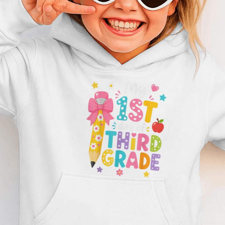 Cute My 1st Day Of Third Grade Pencil Back To School Girls Graphic Toddler Hoodie Cute My 1st Day Of Third Grade Pencil Back To School Girls Graphic Toddler Hoodie