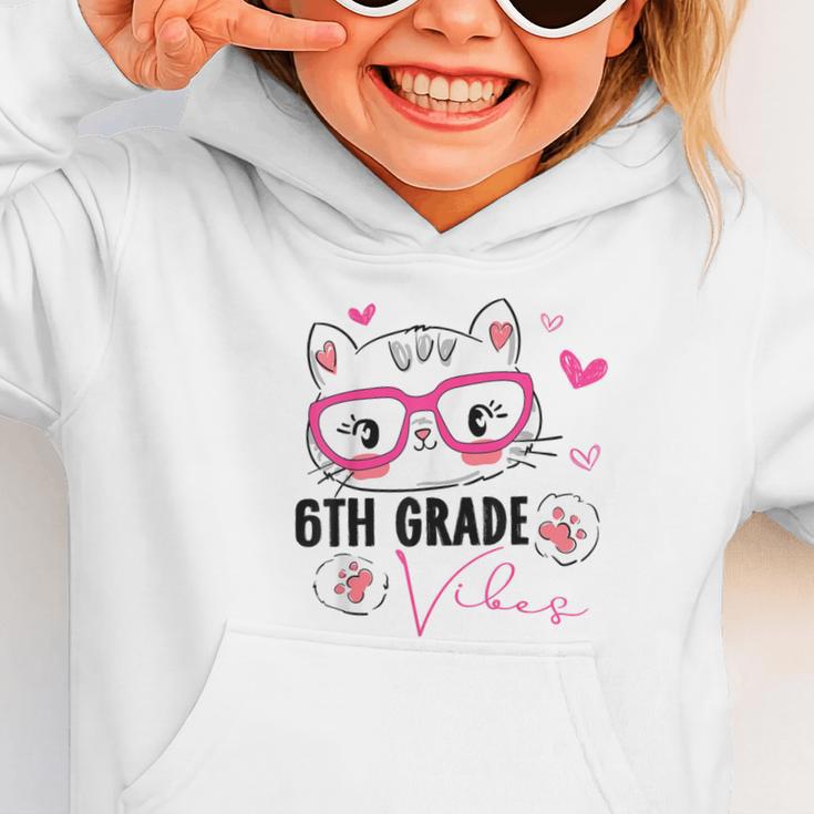 Cute 6th Grade Vibes Cat Kitten Lover Back To School Girls Graphic Toddler Hoodie Cute 6th Grade Vibes Cat Kitten Lover Back To School Girls Graphic Toddler Hoodie