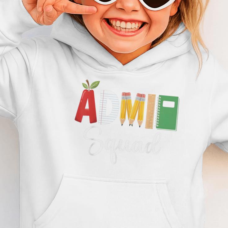 Cute Admin Squad Crew Team Back To School Office Staff Team Graphic Toddler Hoodie Cute Admin Squad Crew Team Back To School Office Staff Team Graphic Toddler Hoodie