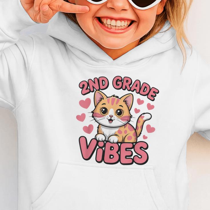 Cute Cat 2nd Grade Vibes Back To School Second Grade Girls Graphic Toddler Hoodie Cute Cat 2nd Grade Vibes Back To School Second Grade Girls Graphic Toddler Hoodie