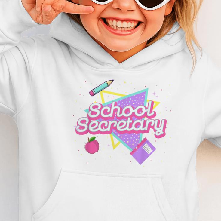 Cute School Secretary Shirt 80's 90's Back To School Graphic Toddler Hoodie