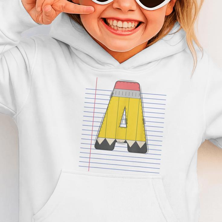Cute Yellow School Pencil Alphabet Letter A Back To School Graphic Toddler Hoodie Cute Yellow School Pencil Alphabet Letter A Back To School Graphic Toddler Hoodie