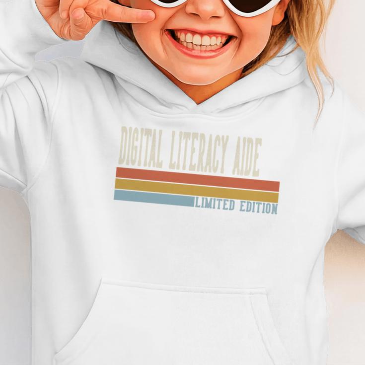 Digital Literacy Aide Week Retro Vintage Back To School Day Premium Tri-Blend Graphic Toddler Hoodie