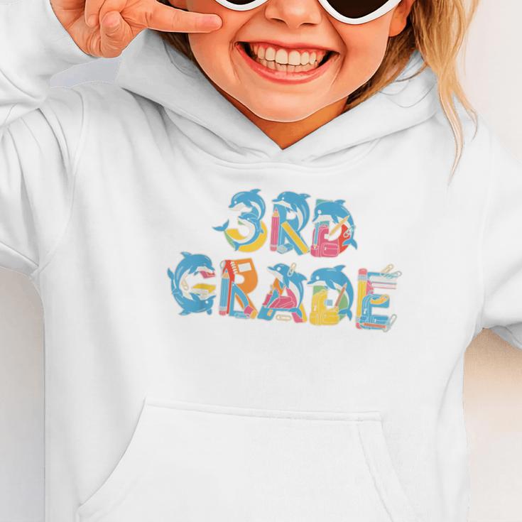 Dolphin Third Grade Back To School Kids Boys Girls Graphic Toddler Hoodie Dolphin Third Grade Back To School Kids Boys Girls Graphic Toddler Hoodie