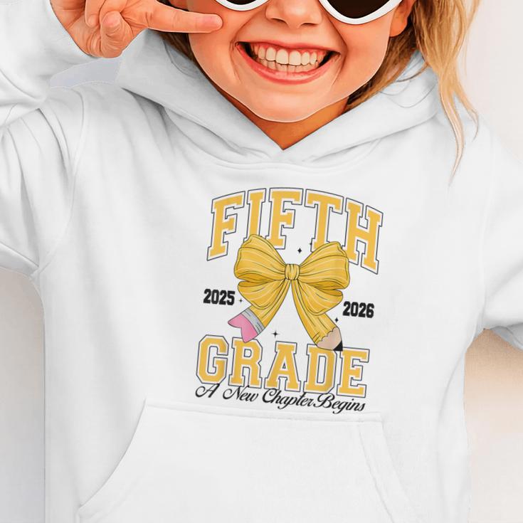 Fifth Grade Back To School First Day Pencil Bow 2025 Girls Graphic Toddler Hoodie