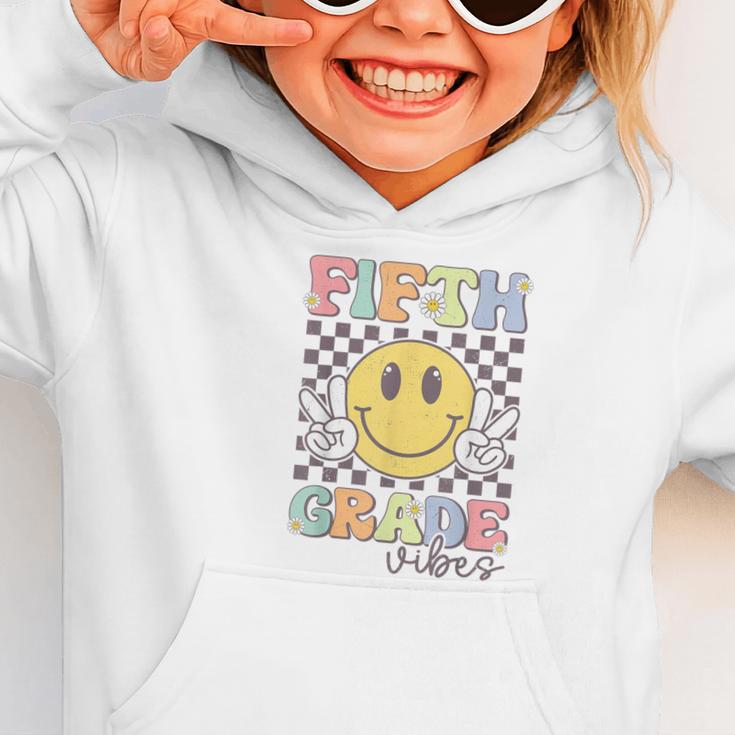 Fifth Grade Vibes Smile Face 5th Grade Team Back To School Graphic Toddler Hoodie