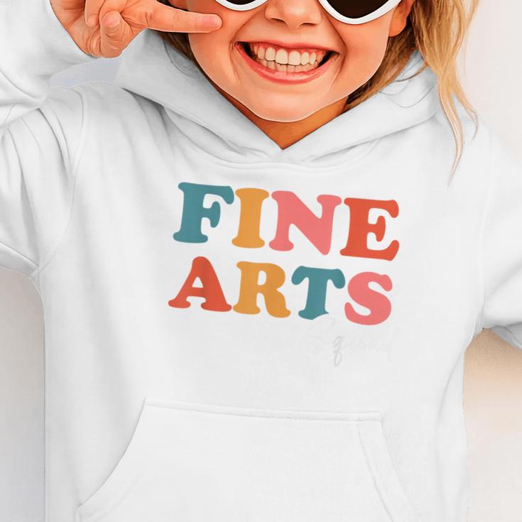 Fine Arts Squad Boho Cute Back To School Fine Arts Graphic Toddler Hoodie