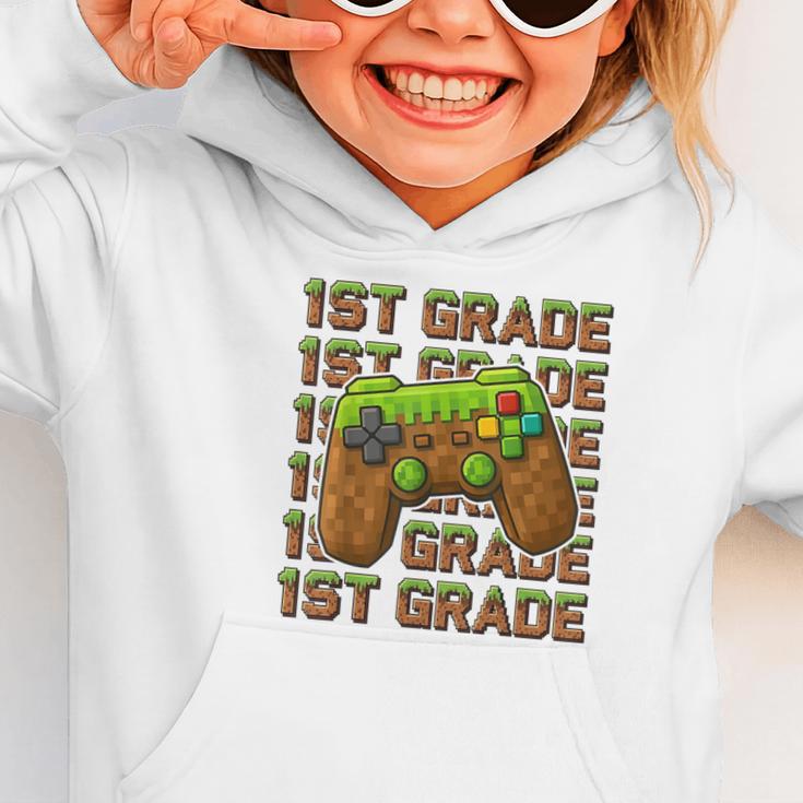 First Day Of 1st Grade Level Begins Back To School Girl Boy Graphic Toddler Hoodie First Day Of 1st Grade Level Begins Back To School Girl Boy Graphic Toddler Hoodie