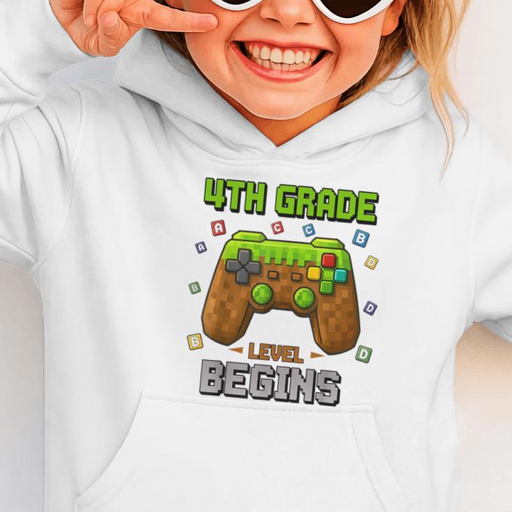 First Day Of 4th Grade Level Begins Back To School Boy Graphic Toddler Hoodie First Day Of 4th Grade Level Begins Back To School Boy Graphic Toddler Hoodie