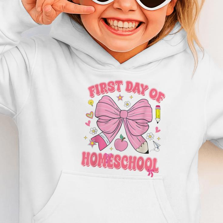 First Day Of Homeschool Coquette Back To School Girls Graphic Toddler Hoodie First Day Of Homeschool Coquette Back To School Girls Graphic Toddler Hoodie