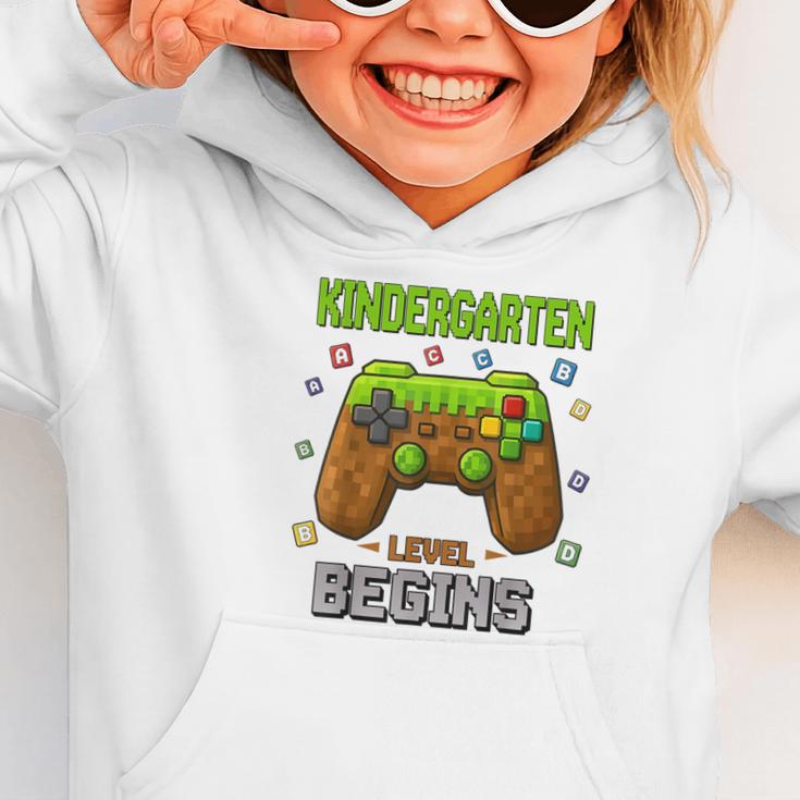 First Day Of Kindergarten Level Begins Back To School Graphic Toddler Hoodie