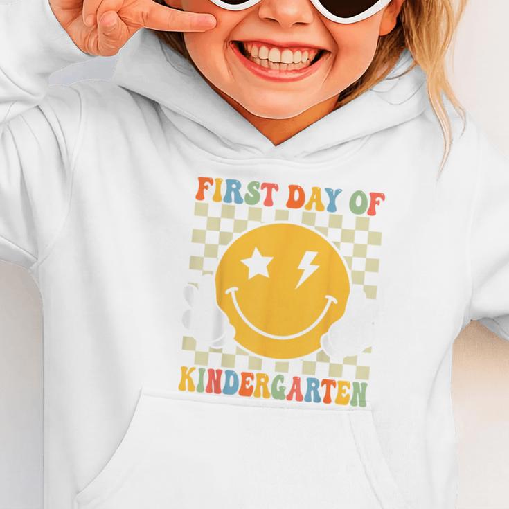 First Day Of Kindergarten Retro Back To School Girls Kids Graphic Toddler Hoodie First Day Of Kindergarten Retro Back To School Girls Kids Graphic Toddler Hoodie