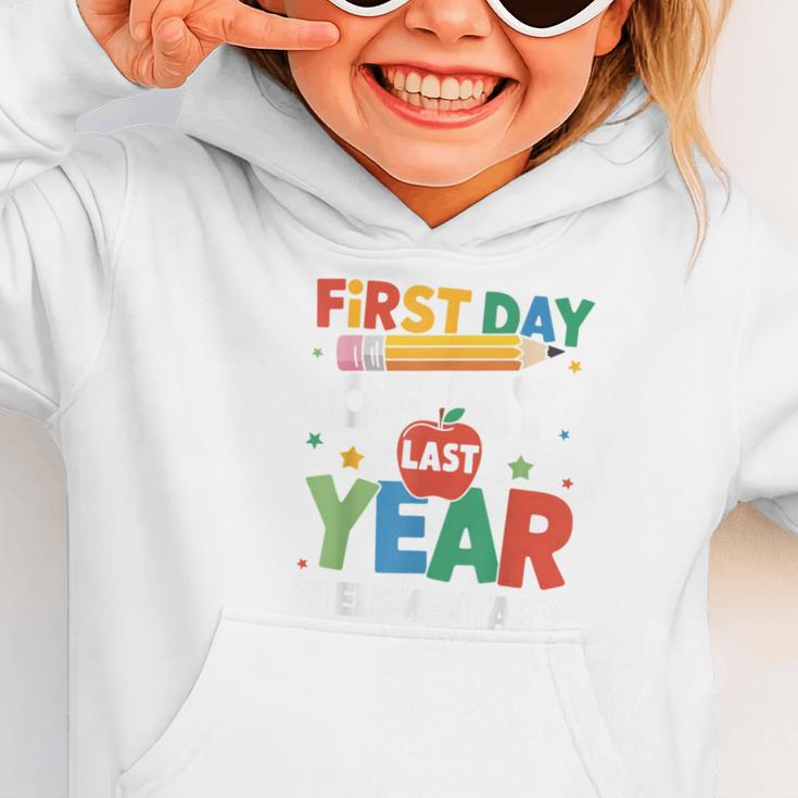 First Day Of My Last Year In Elementary Back To School Graphic Toddler Hoodie