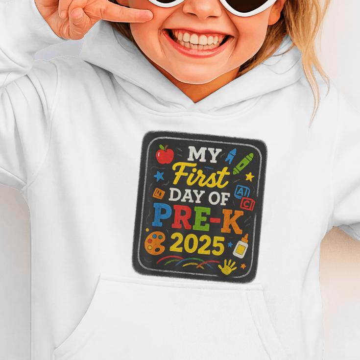 My First Day Of Pre-K 2025 Back To School Kids Graphic Toddler Hoodie