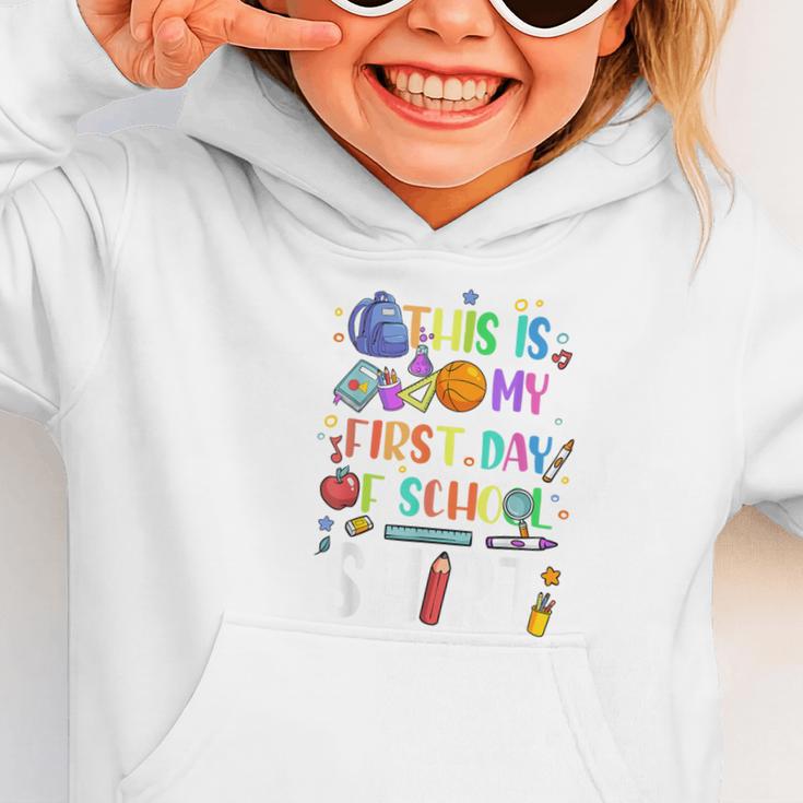 This Is My First Day Of School Boys Girls Kid Back To School Graphic Toddler Hoodie
