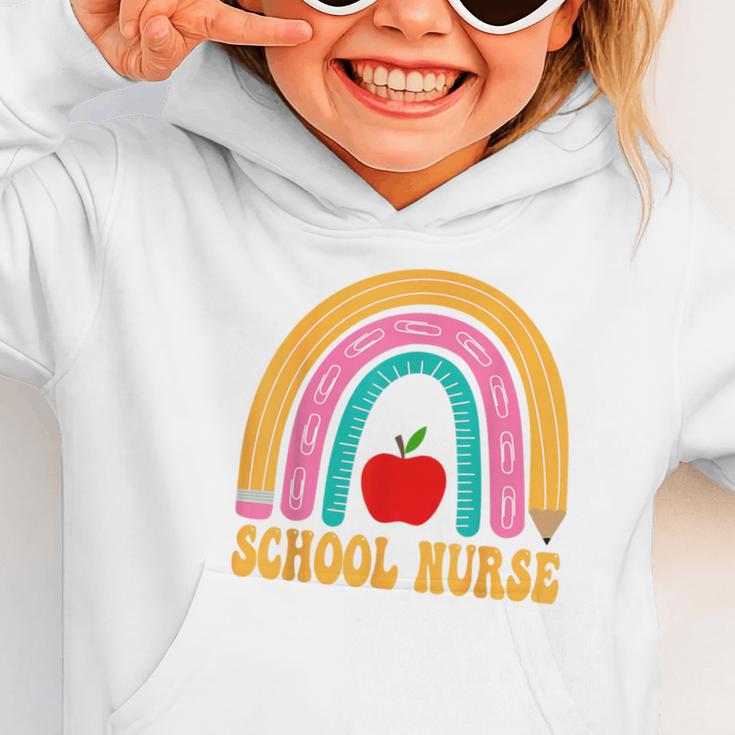 First Day Of School Nurse Back To School Rainbow Pencil Graphic Toddler Hoodie First Day Of School Nurse Back To School Rainbow Pencil Graphic Toddler Hoodie