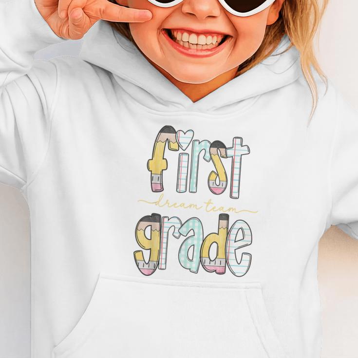First Grade Dream Team Pencil Back To School Boys Girls Graphic Toddler Hoodie