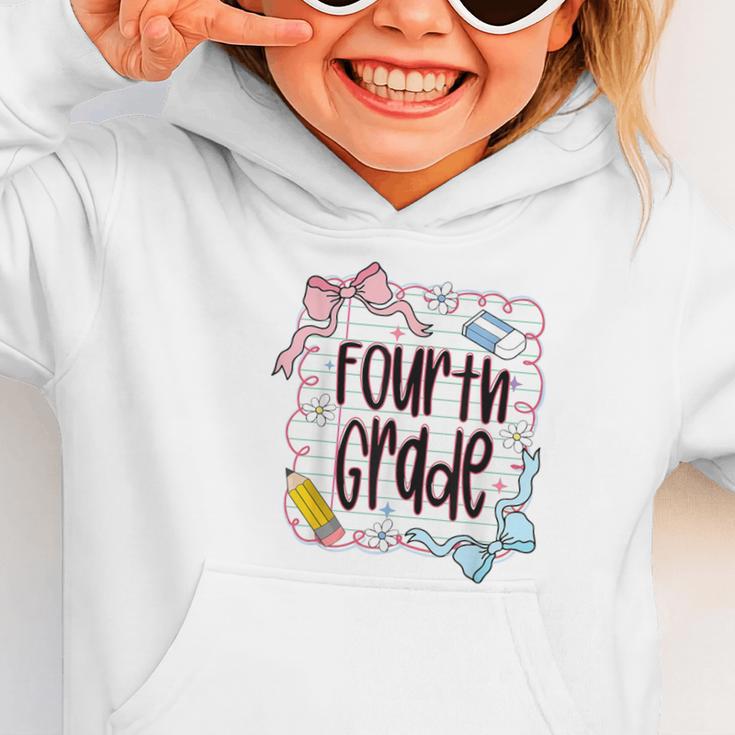 Fourth Grade Back To School For Girls Pink Notebook Graphic Toddler Hoodie Fourth Grade Back To School For Girls Pink Notebook Graphic Toddler Hoodie