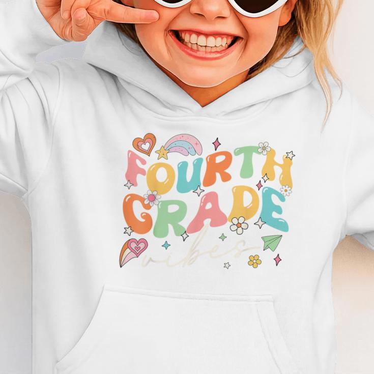Fourth Grade Vibes 4th Grade Team Groovy Back To School Graphic Toddler Hoodie Fourth Grade Vibes 4th Grade Team Groovy Back To School Graphic Toddler Hoodie