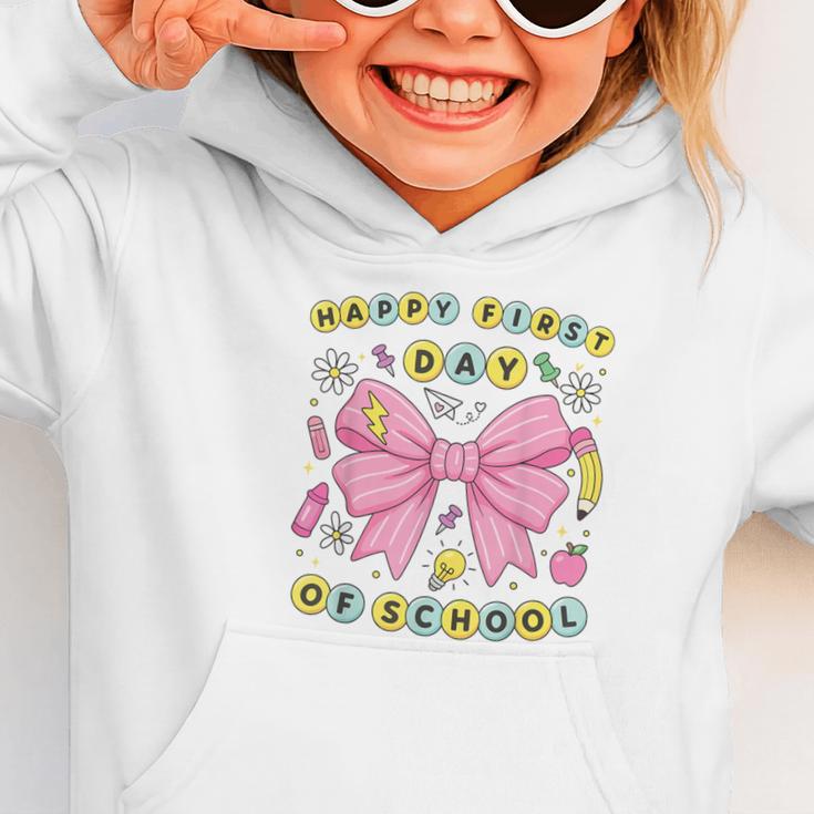 Friendship Bracelet Coquette Bow Back To School Girl Kids Graphic Toddler Hoodie