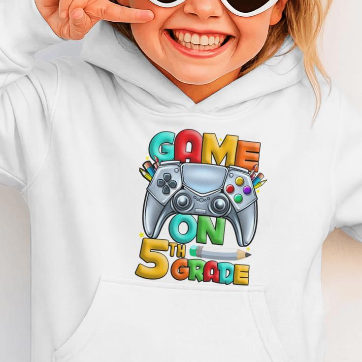 Game On 5th Grade Back To School 5th Grade Level Unlocked Performance Graphic Toddler Hoodie