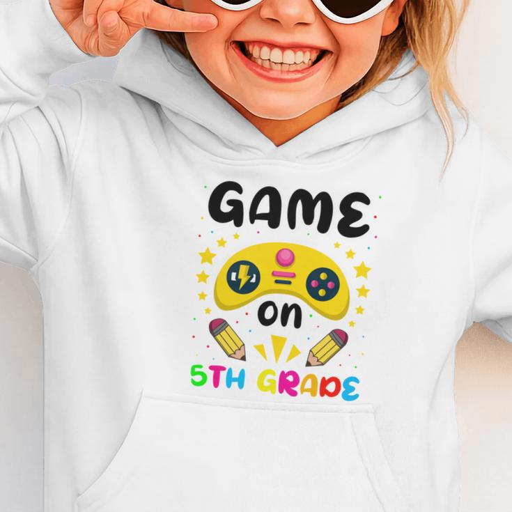 Game On 5th Grade Cute Video Gamer Back To School 20256Kids Graphic Toddler Hoodie