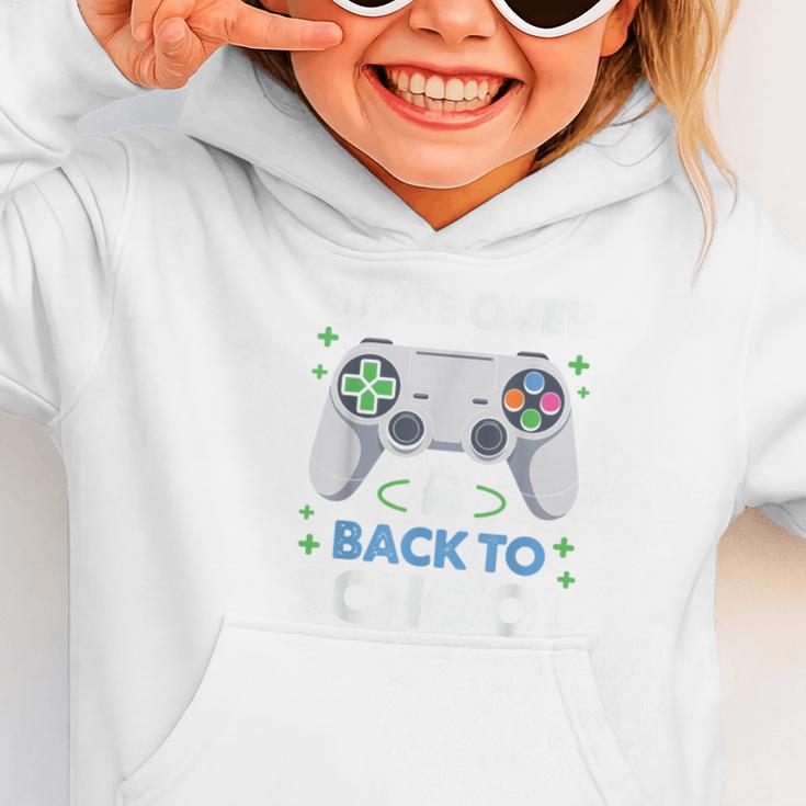 Game Over Back To School Kids First Day School Graphic Toddler Hoodie Game Over Back To School Kids First Day School Graphic Toddler Hoodie