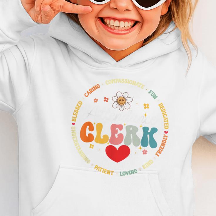 Groovy Attendance Clerk Back To School Appreciation Week Graphic Toddler Hoodie