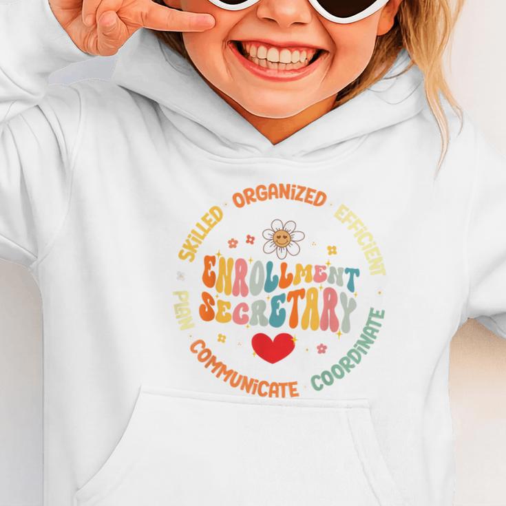 Groovy Enrollment Secretary Back To School Graphic Toddler Hoodie Groovy Enrollment Secretary Back To School Graphic Toddler Hoodie