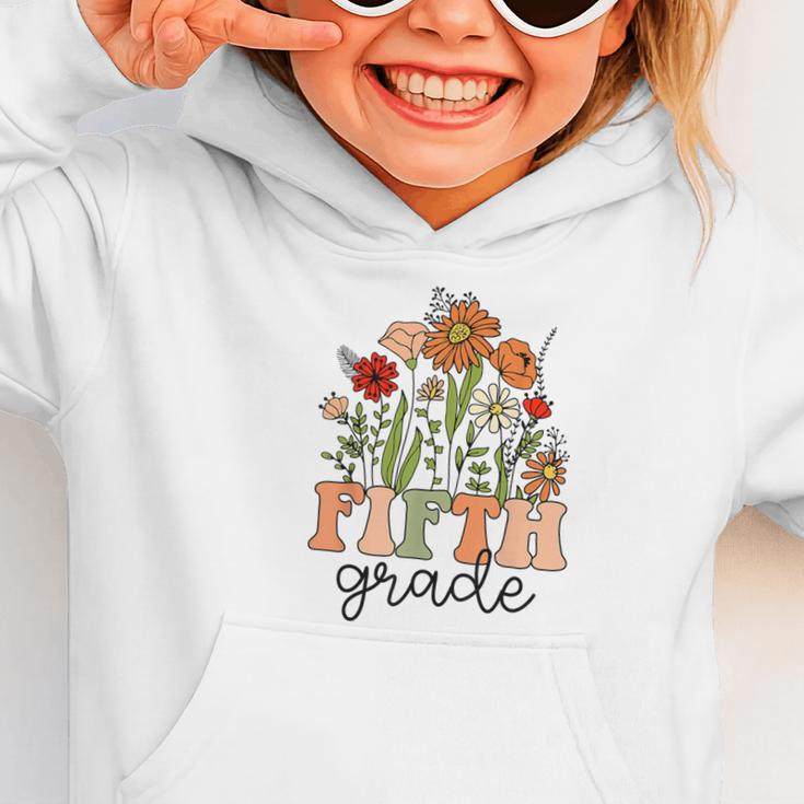 Groovy Fifth Grade Wildflowers Back To School 5th Grade Graphic Toddler Hoodie Groovy Fifth Grade Wildflowers Back To School 5th Grade Graphic Toddler Hoodie