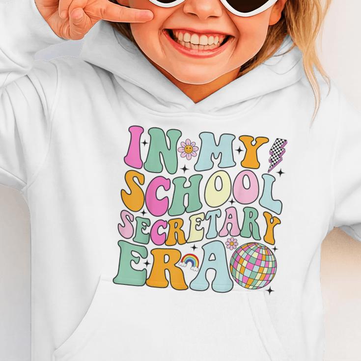 Groovy In My School Secretary Era Back To School Graphic Toddler Hoodie