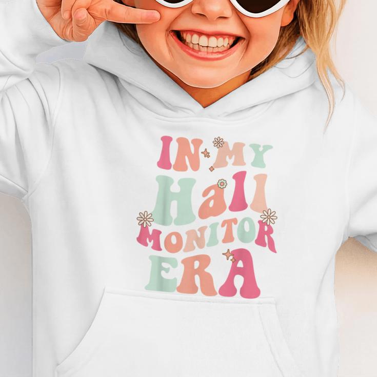 In My Hall Monitor Era School Student Back To School Groovy Graphic Toddler Hoodie