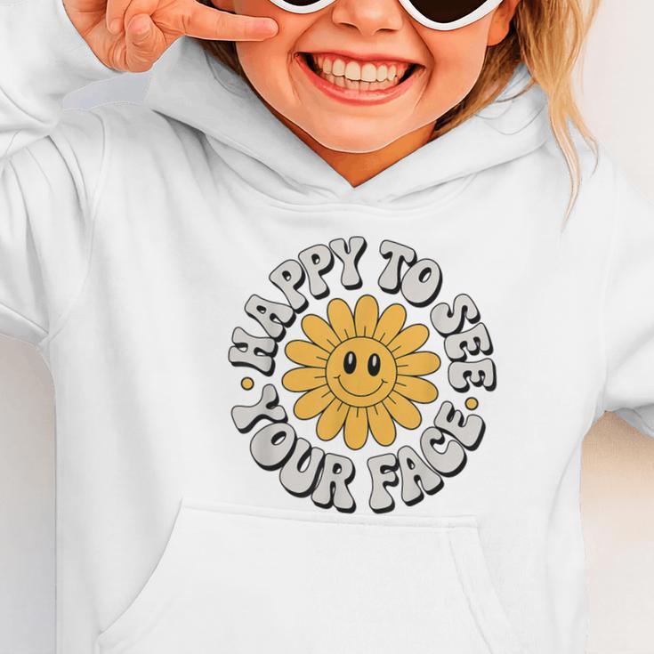 Happy Face Daisy Flower Retro Back To School Cute Graphic Graphic Toddler Hoodie Happy Face Daisy Flower Retro Back To School Cute Graphic Graphic Toddler Hoodie