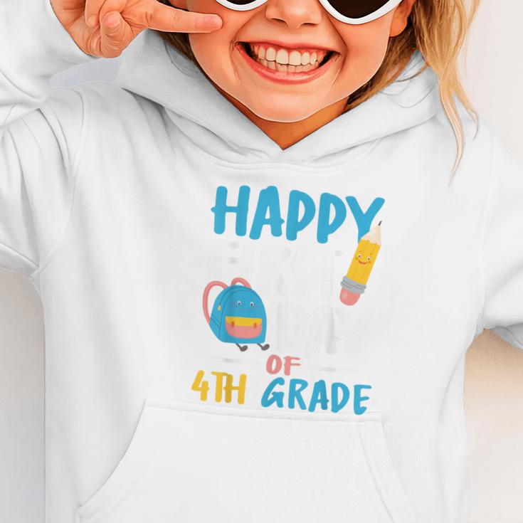 Happy First Day Of 4th Grade Student Back To School Graphic Toddler Hoodie