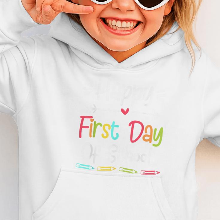 Happy First Day Of School Back To School Kids Students Graphic Toddler Hoodie