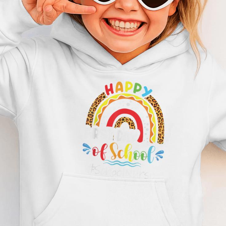Happy First Day Of School Nurse Rainbow Back To School Graphic Toddler Hoodie Happy First Day Of School Nurse Rainbow Back To School Graphic Toddler Hoodie