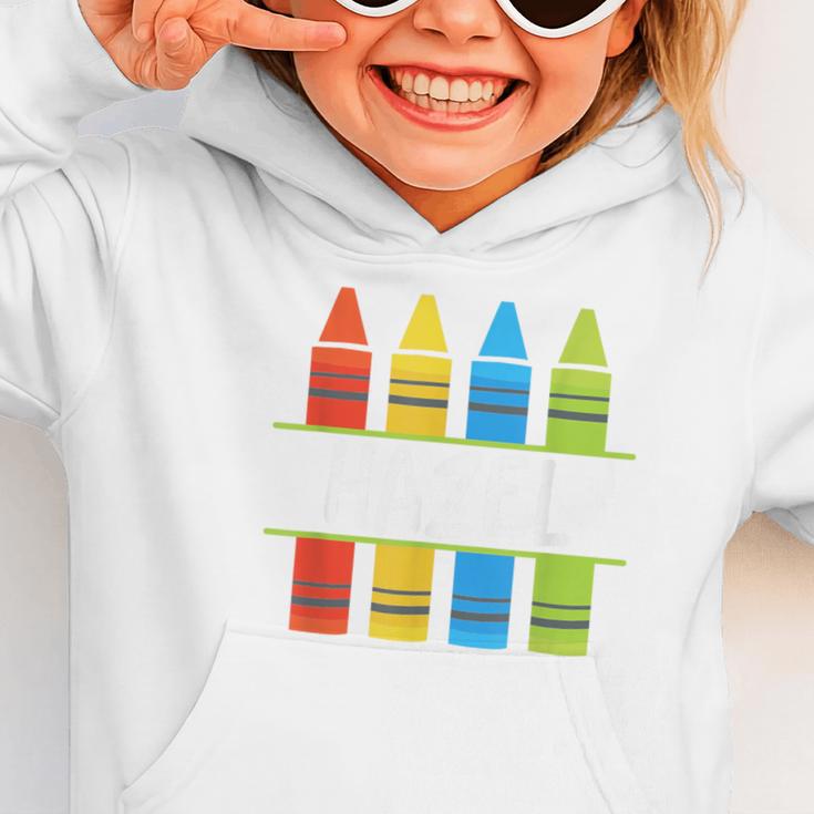 Hazel Crayon Back To School Kids Graphic Toddler Hoodie Hazel Crayon Back To School Kids Graphic Toddler Hoodie