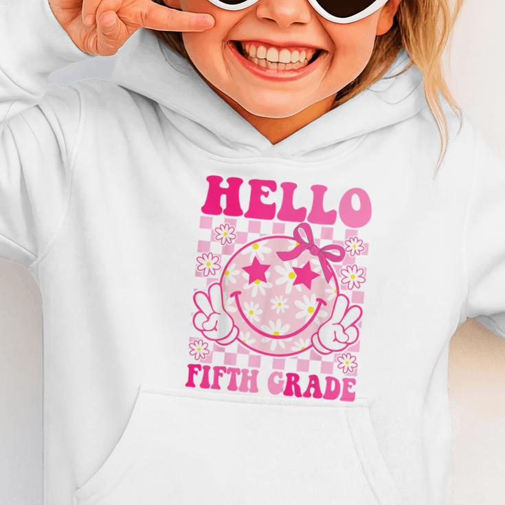 Hello Fifth Grade Coquette Bow Back To School 5th Grade Girl Graphic Toddler Hoodie