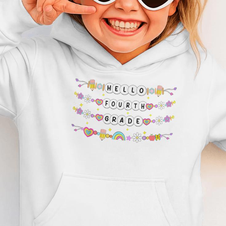 Hello Fourth Grade Friendship Bracelets Back To School Kids Graphic Toddler Hoodie