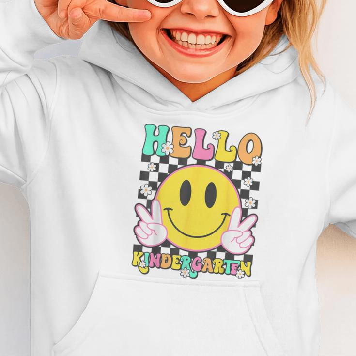 Hello Kindergarten Smile Face Back To School Girl Kid Graphic Toddler Hoodie